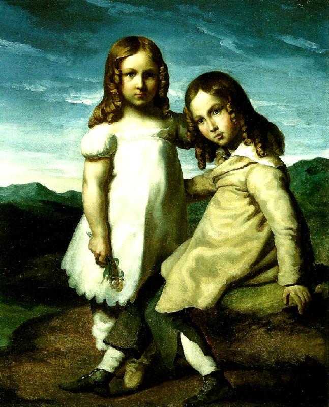 Theodore   Gericault les enfants dedreux oil painting image